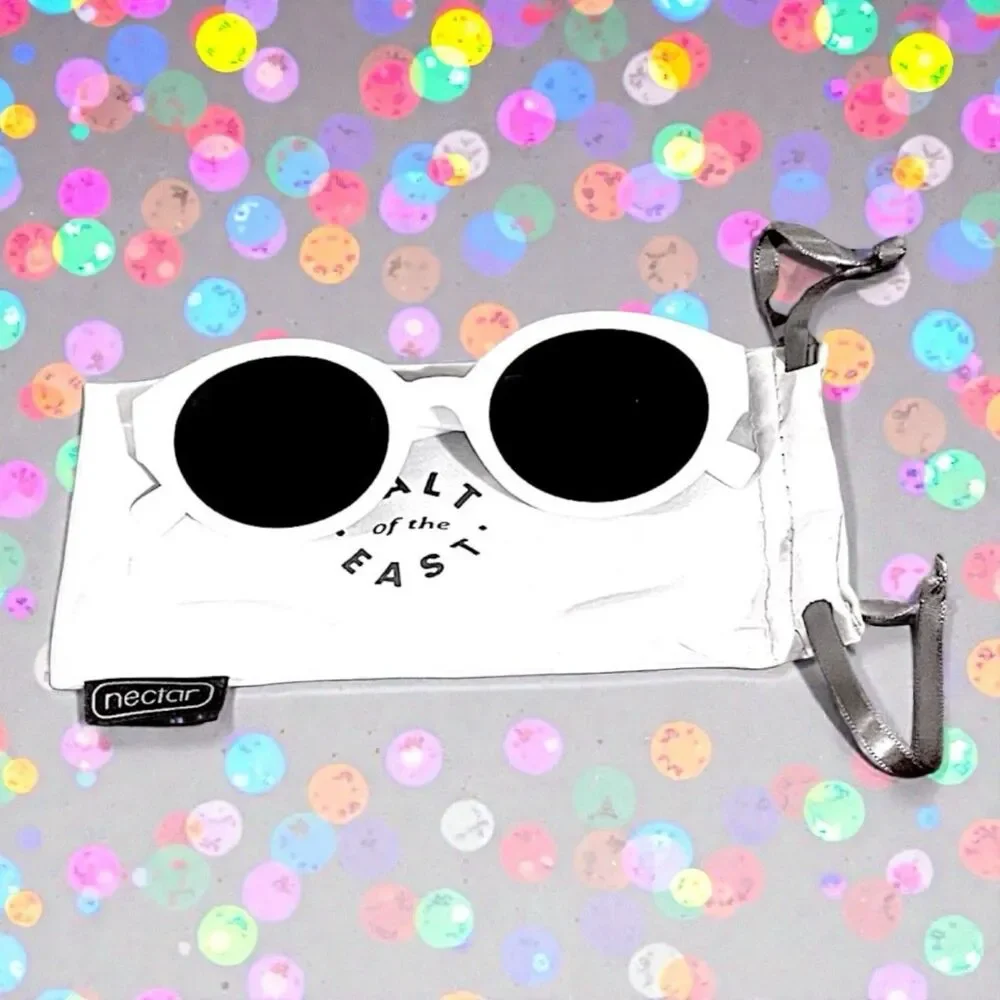 Nectar Sunglasses Atypical in White With Black Lens New with Tags